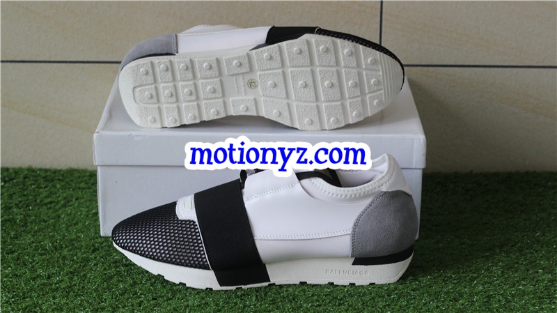 Balenciaga Race Runner Trainers White Black